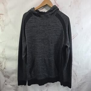 Huckberry Proof Hoodie Mens Large Gray Knit Pullover Sweatshirt Rayon Tech